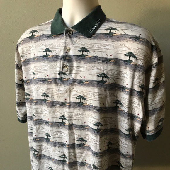 Tabasco Shirts Tabasco L Golf Full Print Polo Shirt Poshmark